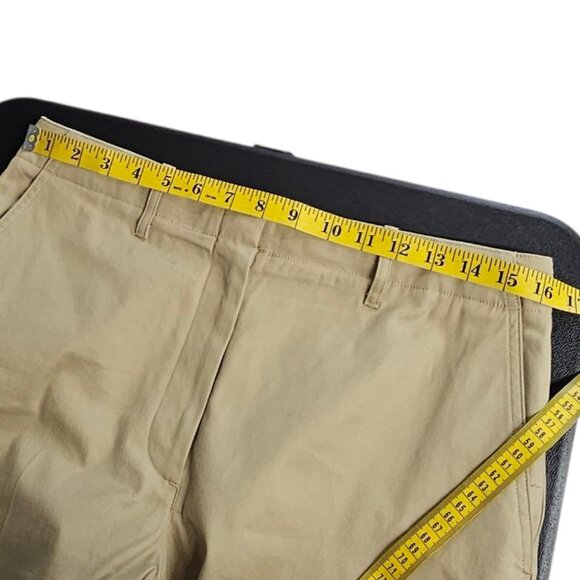 Theory Womens Classic Straight Pant in Cotton Chino, Tan, Wide Leg, Size 8 - Picture 6 of 9